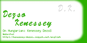 dezso kenessey business card