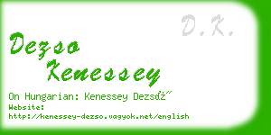 dezso kenessey business card